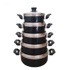 Jogo De Panelas Belmar Alumínio Preto 5 Peças