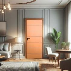 Porta de Madeira Bondoor 210x72cm Friso 07   Angelim Pedra