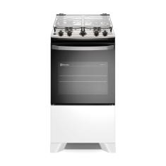 Fogão 4 bocas Electrolux Efficient Branco Mesa Inox, PerfectCook e VaporBake® (FE4IW)