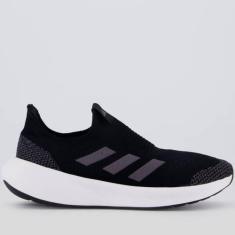 Tênis Adidas Lite Flow Preto e Cinza, 38