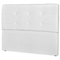 Cabeceira Casal Cama Box 195cm London Corino Branco