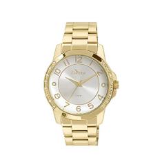 Relógio Condor, Pulseira de Aço, Feminino, Dourado
