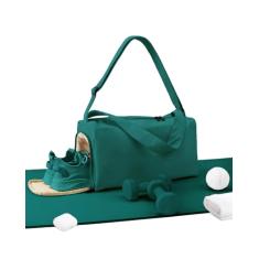 Bolsa de ginástica pequena para mulheres com compartimento para sapatos, bolsa de viagem elegante para avião, bolsa leve para mulheres e homens, bolsa esportiva de ginástica com bolso molhado para