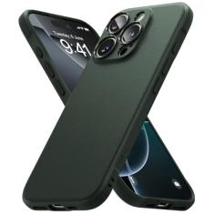 Ringke Capa Onyx para iPhone 16 Pro, [sensação boa na mão] resistente a óleo e sujeira, capas de lente individuais para câmeras, capa leve antiderrapante com aderência aprimorada - verde escuro