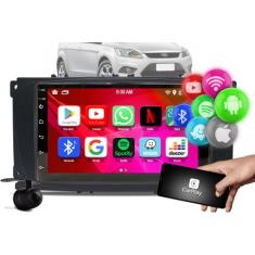 Kit Central Multimidia  2Din Android Bluetooth + Câmera + Moldura Ford