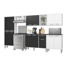 Armário de Cozinha Compacta Xangai Jazz Multimóveis Branco, Branco/Pre
