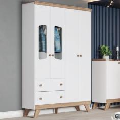 Guarda Roupa Infantil Confete 3 Portas 2 Gavetas Americano - Henn