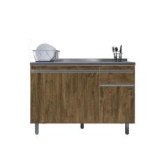 Balcão Gabinete de Pia sem Tampo 120cm 3 Portas Pop - Nathan Móveis, C