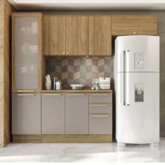 Armário de Cozinha Modulada Completa Reta 5 peças 2,50m 228 Botanic Ka
