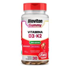 Gummy Vitamina D3 + K2 Morango Unilife 30 Gomas