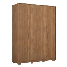 Guarda Roupa Casal Attore 4 Portas Amêndola Com Pés - Demartêz Amêndola