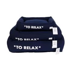 Cama M1 Urban Puppy para Cães Microfibra Lisa Marinho - Tamanho G