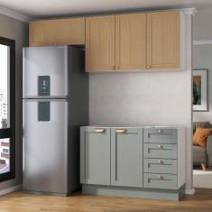 Cozinha Modulada 3 Peças sem Tampo 2 Aéreos 1 Balcão Arizona CabeCasa 