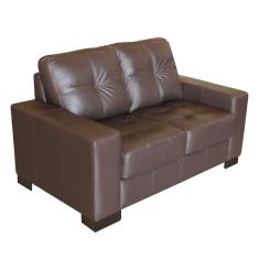 Sofá 2 Lugares Sala de Estar 150cm Milão Couro Chocolate Gran Belo