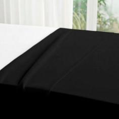 Lençol Com Bainha Solteiro De Cima Percal 180 Fios - RAFALORO, PRETO