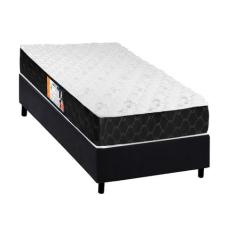 Cama Box Solteiro: Colchão Espuma D33 Castor Black e White Double Face