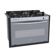 Fogao de Embutir 5 Bocas Venax Gaudi Prisma Vitreo El Inox Gas Glp 