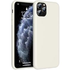 JOOSKO Capa para iPhone 11 Pro, capa de silicone macio premium, toque macio e sedoso, [proteção contra quedas de máquina de corpo inteiro] Capa à prova de choque forrada de microfibra resistente a