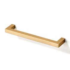 TUNNY Pacote com 10 alças quadradas sólidas para armário - 128 mm com espaçamento de parafuso escovado champanhe dourado puxadores de ferragens para armários de cozinha, quarto, cômoda, guarda-roupa,