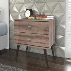 Mesa de Cabeceira 2 Gavetas Retrô RT 3032 - Movelbento