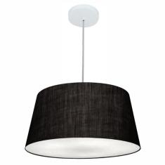 Lustre Pendente Cone Vivare Md-4050 Cúpula Em Tecido 21/50x40