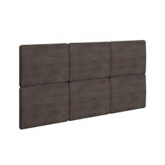 Painel de Cama Box Estofada Modulada Lucca (3un) Casal/Queen - Suede G