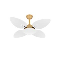 Ventilador Teto 4 Pás Mdf Branca Quarto Pétalo Ventax 220V