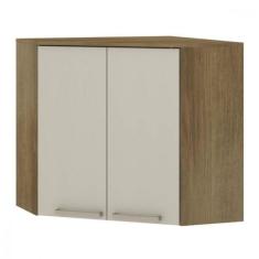 Armário Aéreo 2 Portas Canto Diagonal Isis Luciane Avela/mocca - LUCIA