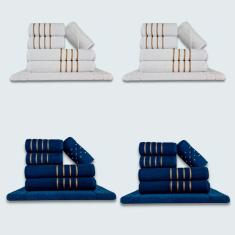 Jogo De Toalhas 24 Pçs Coleção Dubai 100% Algodão Br+az