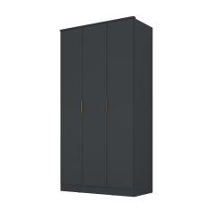 Guarda-roupa 3 Portas Mdf Ravi Grafitto