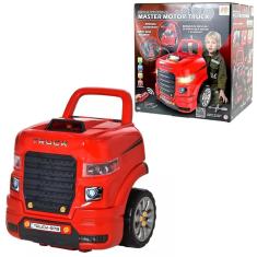 Caminhão Master Motor Truck Com Volante Luz e Som Brinquedo Infantil De Montar E Desmontar