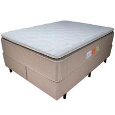 Cama Box King + Colchão Emperor Relaflex 193x203x59 Ortopédico