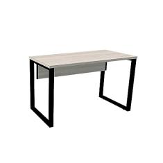 Mesa de Escritório Pé Tubular Pe25 em Mdp 134 x 60 cm Cor Nogueira Casablanca e Base Preta