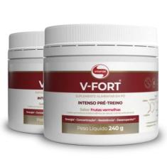 Kit 2 V-Fort - Intenso Pré Treino Vitafor 240G Frutas Vermelhas