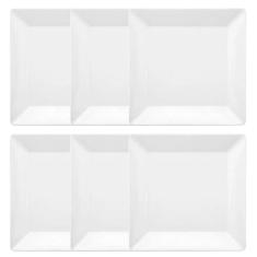 Conjunto De Pratos Rasos 06 Peças Quartier White Oxford