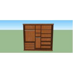 Roupeiro de Gramado Diamante  - Raffinati, 04 portas 2,32 Altura / 2,1