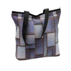 Bolsa Em Neoprene Mod Tote Bag Padrão Jeans - Brinko