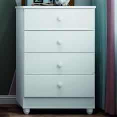 Cômoda 4 Gavetas Soft Life Tigus Baby, Branco