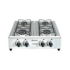 Fog o Port til 4 Bocas Mesa Em Inox Asiatico Braslar