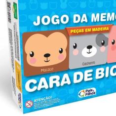 Jogo da memoria cara de bicho - madeira - Pais & Filhos