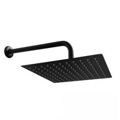 Ducha Chuveiro Inox Quadrado Slim 20X20 Preto Fosco Parede - Tatudeboa