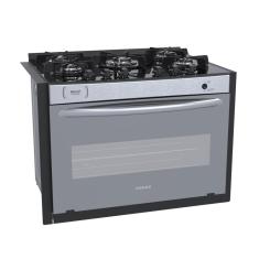 Imagem de Fogao a Gas de Embutir 5 Bocas Venax Gaudi Prisma Vitreo EL Inox