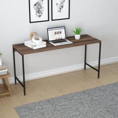 Escrivaninha Mesa Escritório Active 150cm Industrial Yescasa Nogal