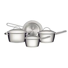 Jogo de Panelas com Fundo Triplo 4 Peça Tramontina Inox, 65650270