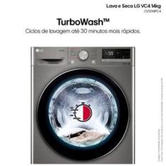 Lava e Seca Smart LG VC4 14kg Inox Look com AIDD CV5014PC4