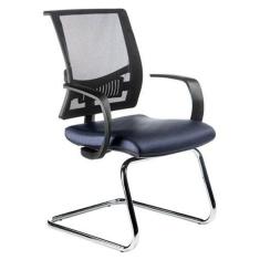 Cadeira Diretor Com Encosto Tela Mesh Net Design Preto