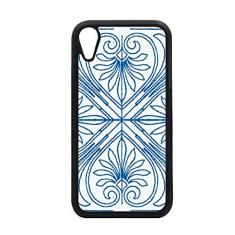 Capa com estampa decorativa azul estilo Talavera para iPhone XR para proteção de telefone Apple