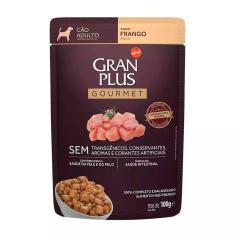 Ração Úmida Gran Plus Gourmet Cães Adultos Frango Sachê 100g