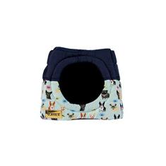 Cama Iglu e Toca Para Cachorro Impermeavel Luppet Azul Cachorrinho G