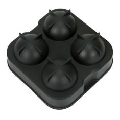 Forma para 4 gelos esfera em silicone L12xP12xA5cm cor preta-PRETO - Dynasty- Full Fit
